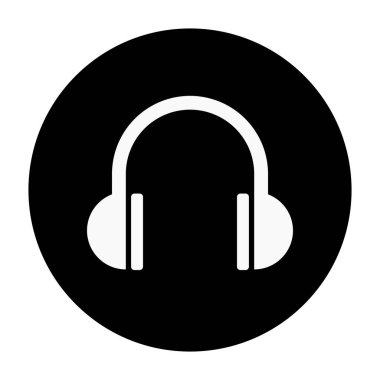 Beyaz arkaplanda kulaklık simgesi