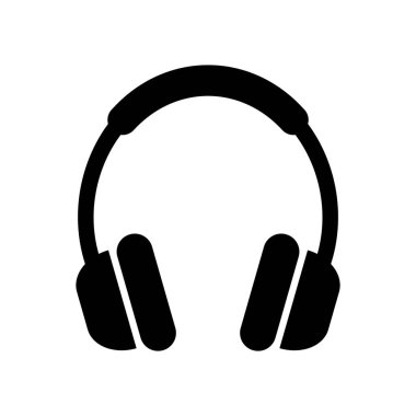 Beyaz arkaplanda kulaklık simgesi