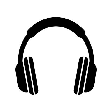 Beyaz arkaplanda kulaklık simgesi