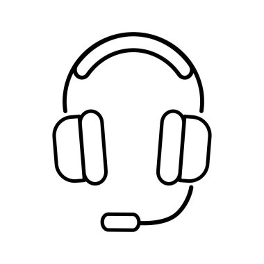 Beyaz arkaplanda kulaklık simgesi