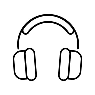 Beyaz arkaplanda kulaklık simgesi