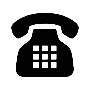 Beyaz arkaplanda telefon simgesi