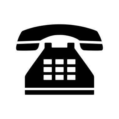 Beyaz arkaplanda telefon simgesi