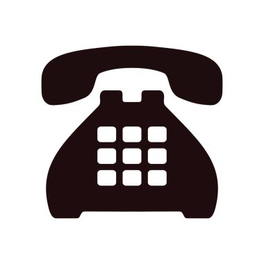 Beyaz arkaplanda telefon simgesi