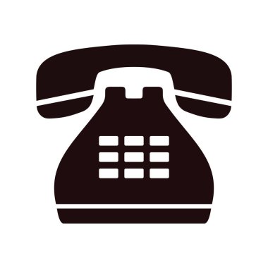 Beyaz arkaplanda telefon simgesi