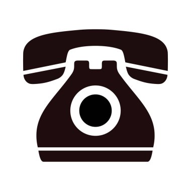 Beyaz arkaplanda telefon simgesi