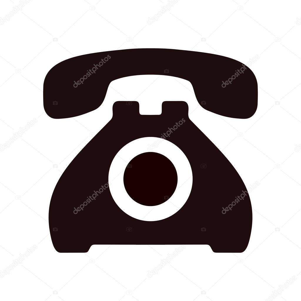 Phone icon on white background