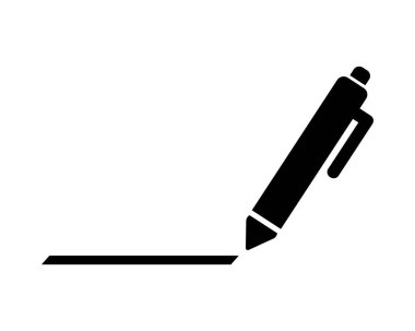 beyaz arkaplanda kalem simgesi