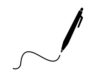 beyaz arkaplanda kalem simgesi