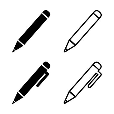 beyaz arkaplanda kalem simgesi