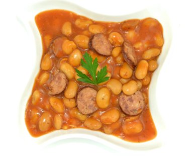 Domates soslu fırında fasulye.