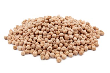 Beyaz bir arka planda nohut