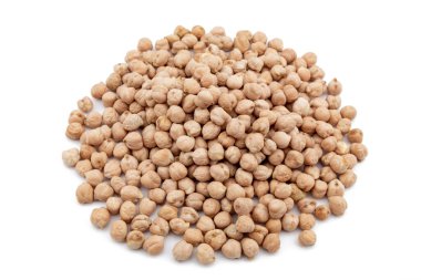 Beyaz bir arka planda nohut