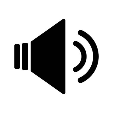 Beyaz arkaplanda hoparlör simgesi