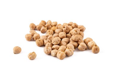 Beyaz bir arka planda nohut