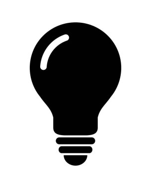 Beyaz arkaplanda ampul simgesi