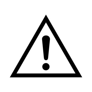 Beyaz arkaplanda uyarı işareti