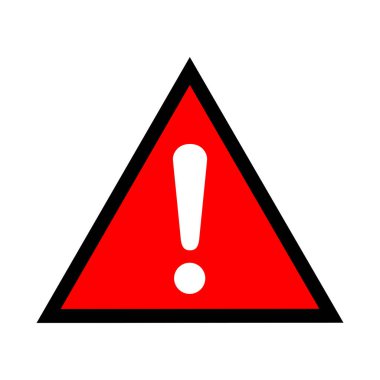 Beyaz arkaplanda uyarı işareti