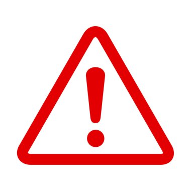 Beyaz arkaplanda uyarı işareti