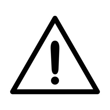 Beyaz arkaplanda uyarı işareti