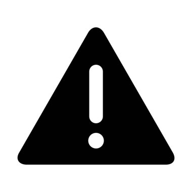 Beyaz arkaplanda uyarı işareti