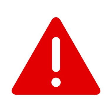 Beyaz arkaplanda uyarı işareti