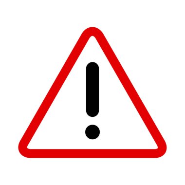 Beyaz arkaplanda uyarı işareti