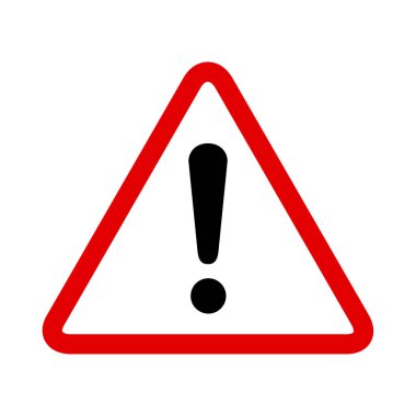 Beyaz arkaplanda uyarı işareti