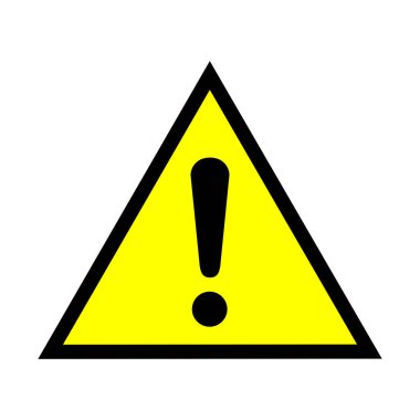 Beyaz arkaplanda uyarı işareti