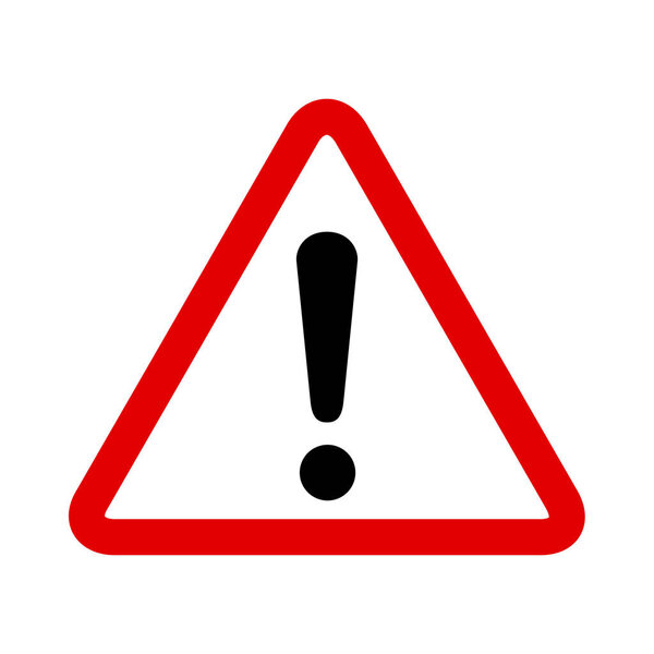 warning sign on a white background