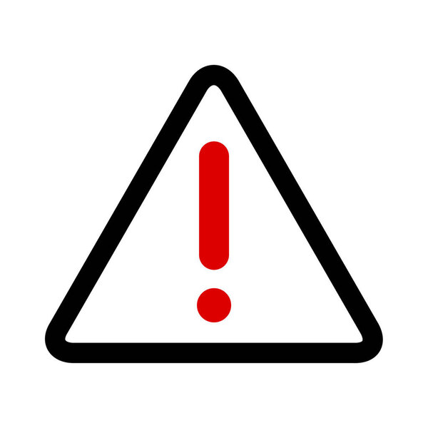 предупреждающий знак на белом фоне