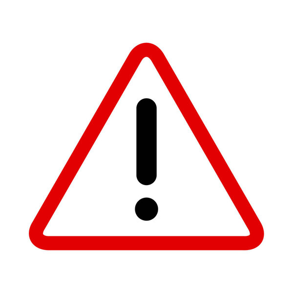 предупреждающий знак на белом фоне