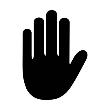 Beyaz arka plan üzerinde izole el simgesi