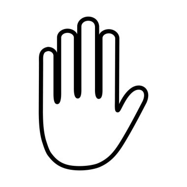 Beyaz arka plan üzerinde izole el simgesi