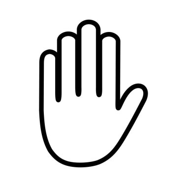 Beyaz arka plan üzerinde izole el simgesi