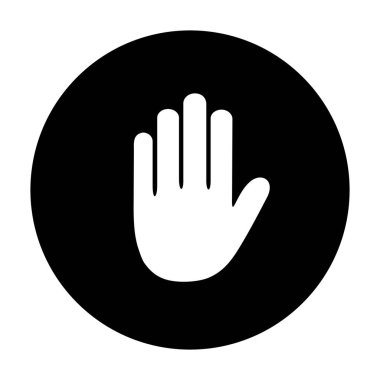 Beyaz arka plan üzerinde izole el simgesi