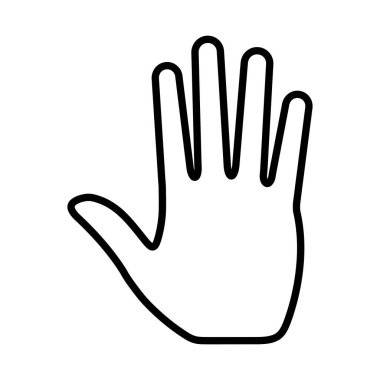 Beyaz arka plan üzerinde izole el simgesi