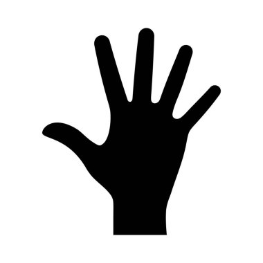 Beyaz arka plan üzerinde izole el simgesi