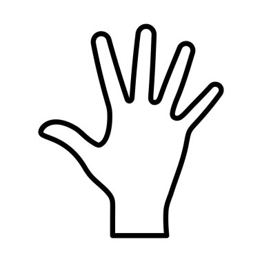 Beyaz arka plan üzerinde izole el simgesi