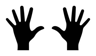 Beyaz arka plan üzerinde izole el simgesi