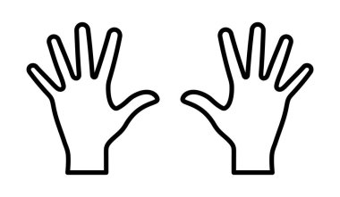 Beyaz arka plan üzerinde izole el simgesi