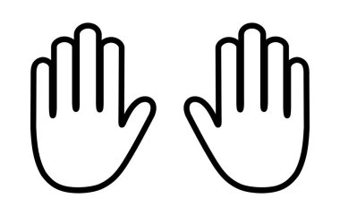 Beyaz arka plan üzerinde izole el simgesi