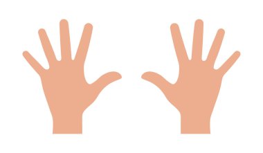 Beyaz arka plan üzerinde izole el simgesi