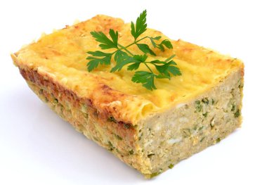 egg pate on a white background