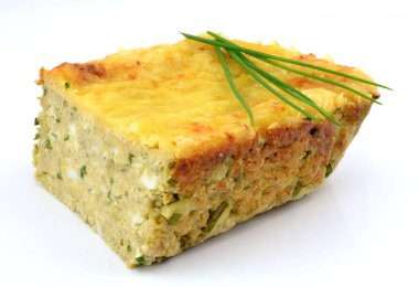 egg pate on a white background