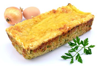 egg pate on a white background