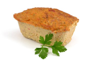 salmon pate isolated on white background