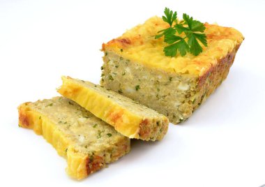 egg pate on a white background