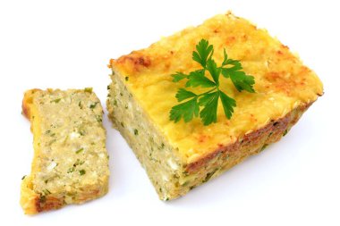 egg pate on a white background