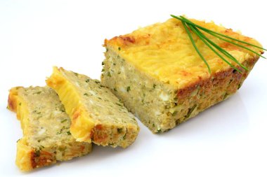 egg pate on a white background